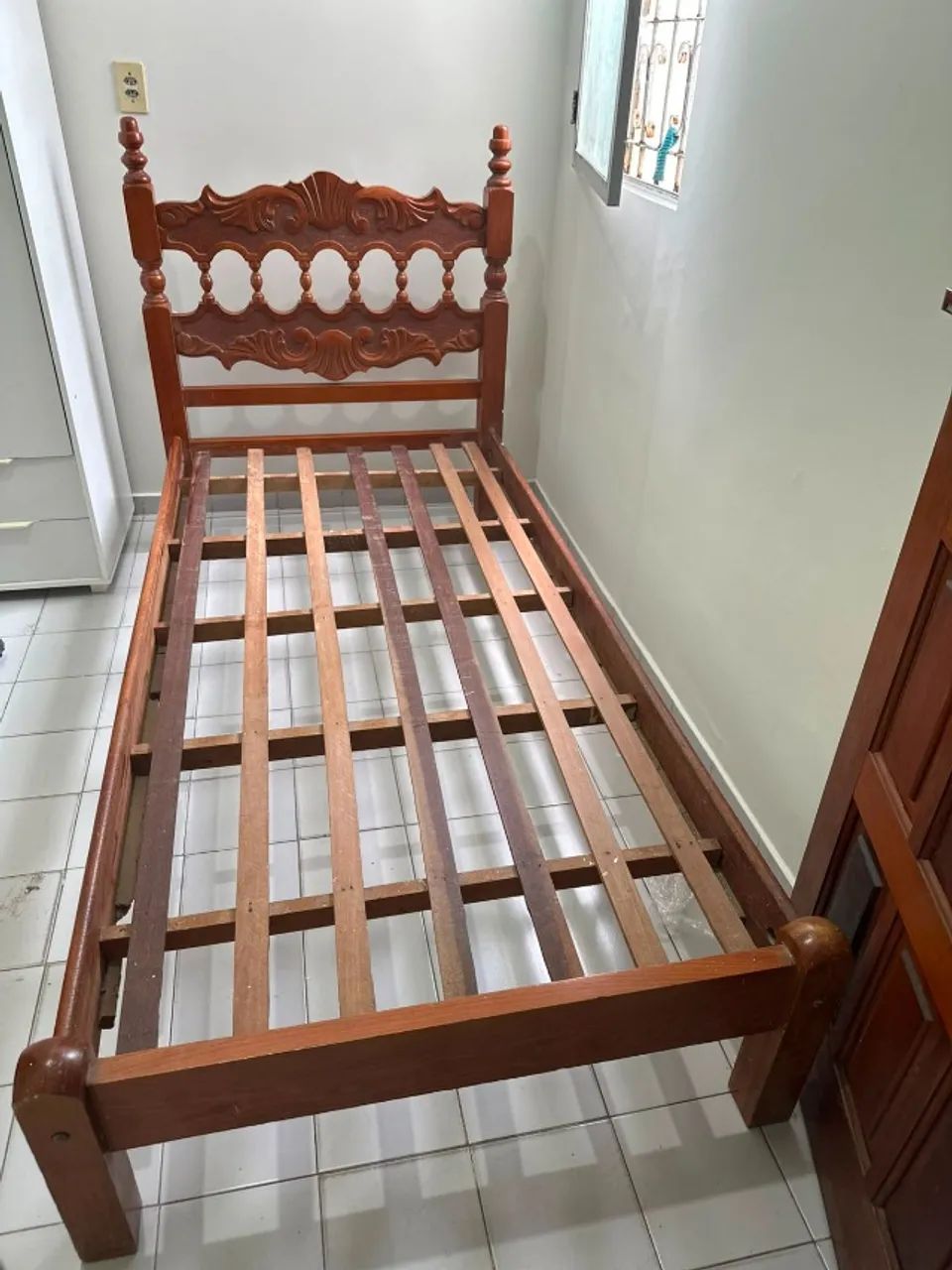 Cama solteirão madeira rústica  - Foto 2