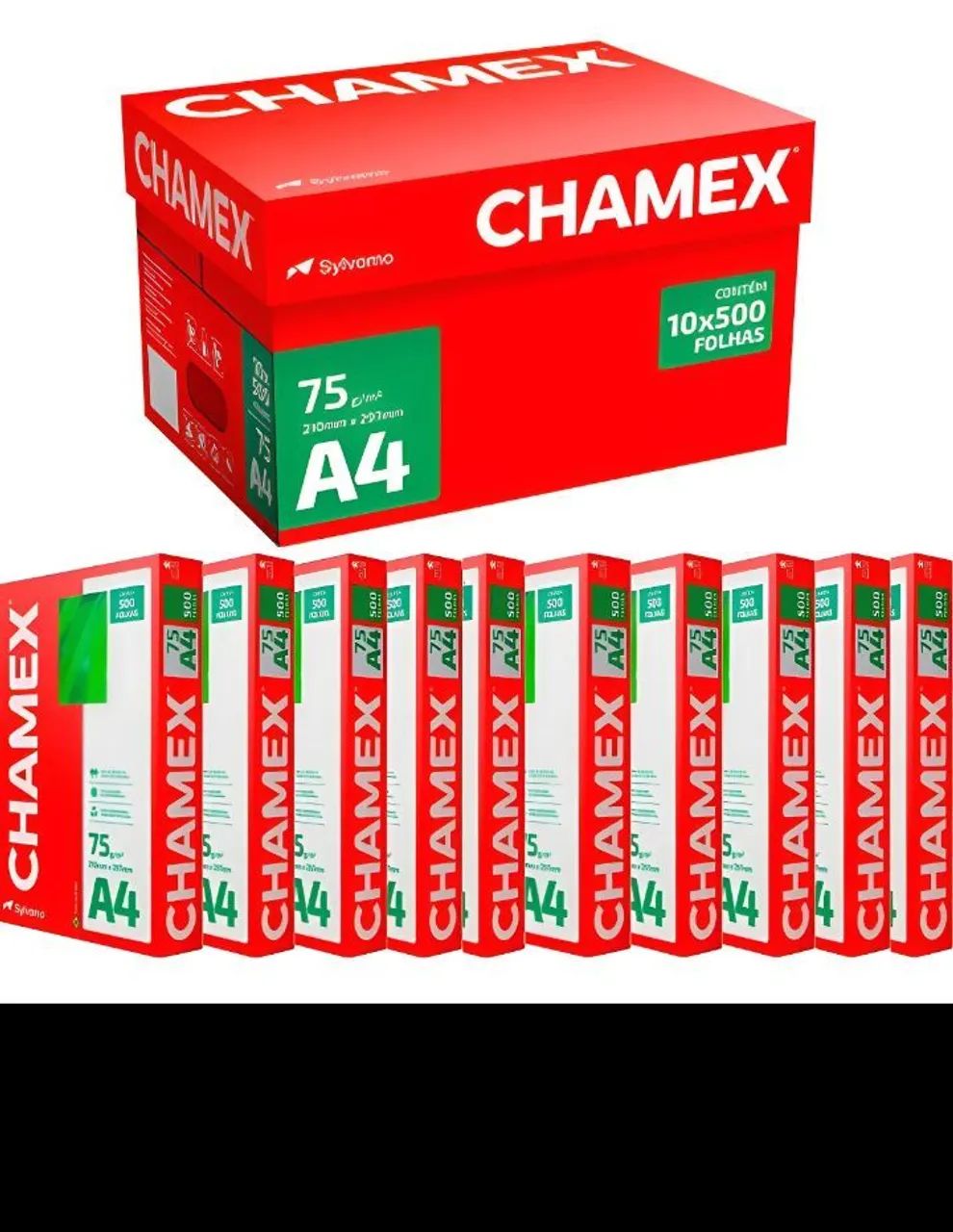 Vendo caixa de papel folha A4 modelo Chamex 
