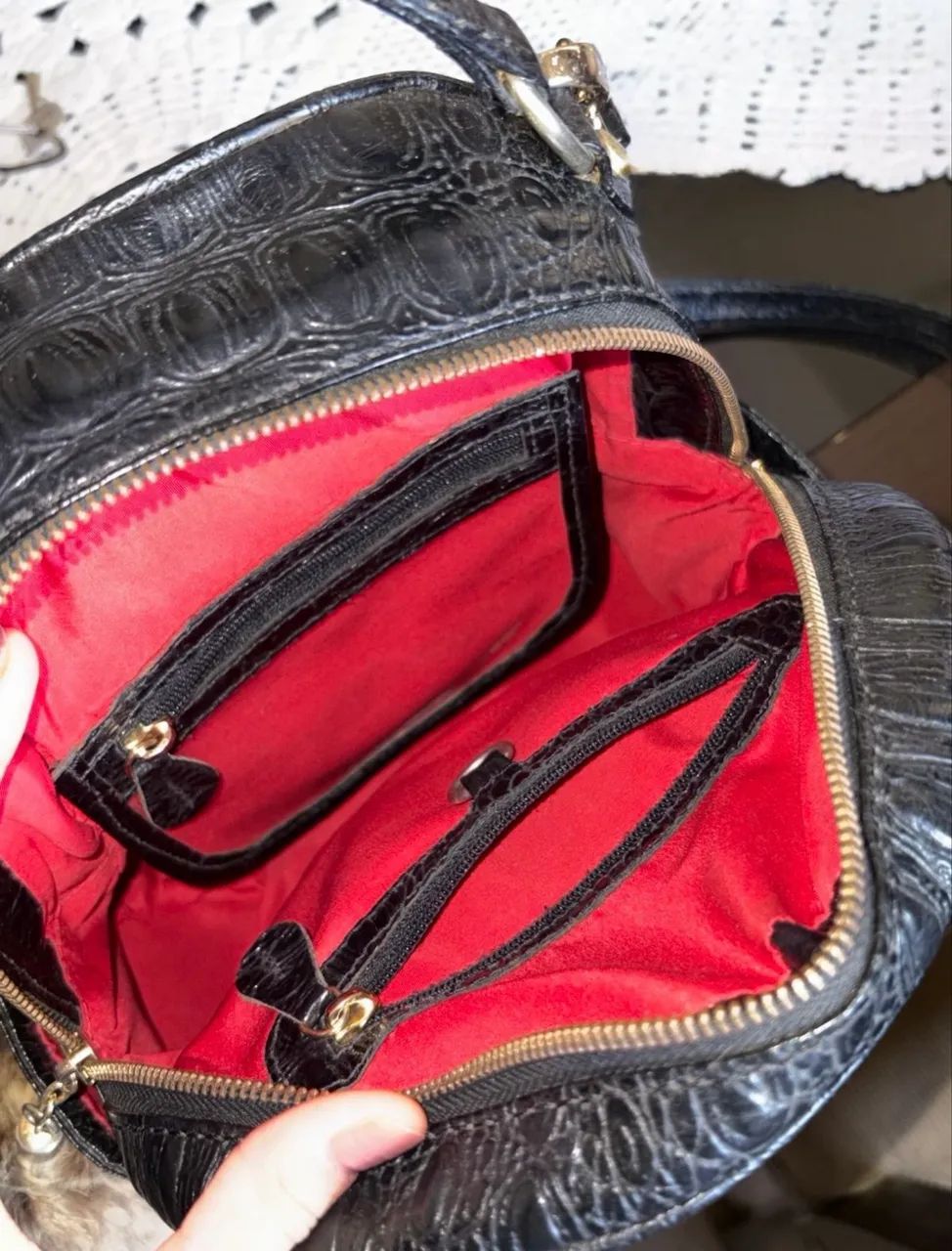 bolsa de couro preta  - Foto 2