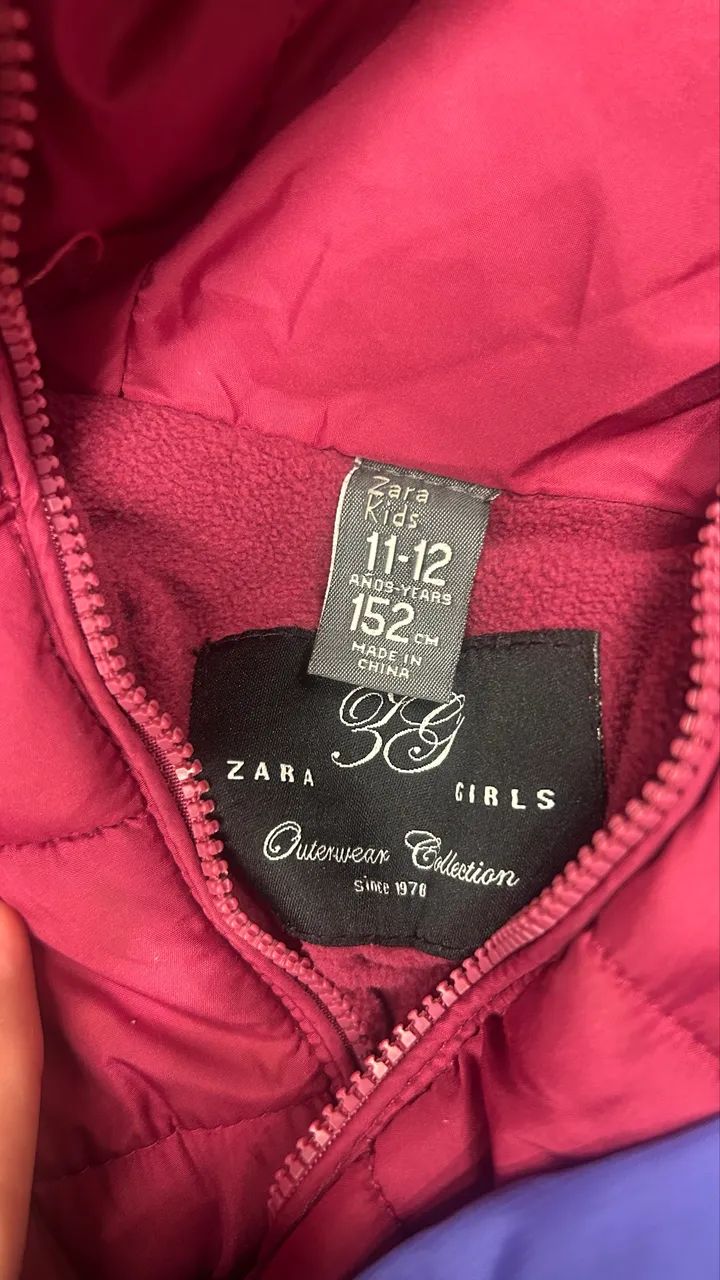 Casaco para neve rosa infantil ZARA  - Foto 2
