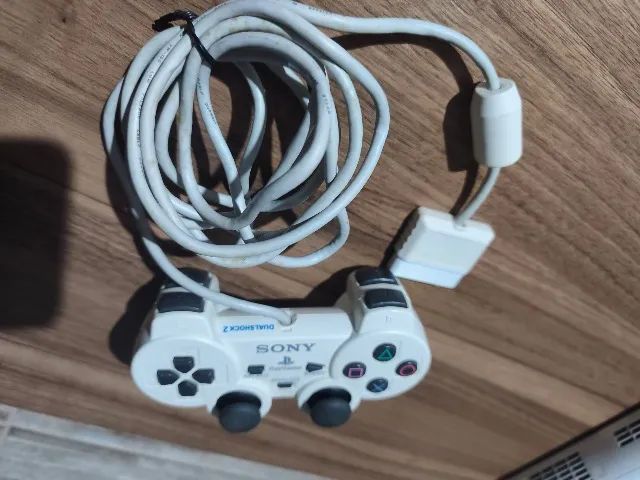 Controle PS2 original Ceramic White Branco Impecável - Foto 5