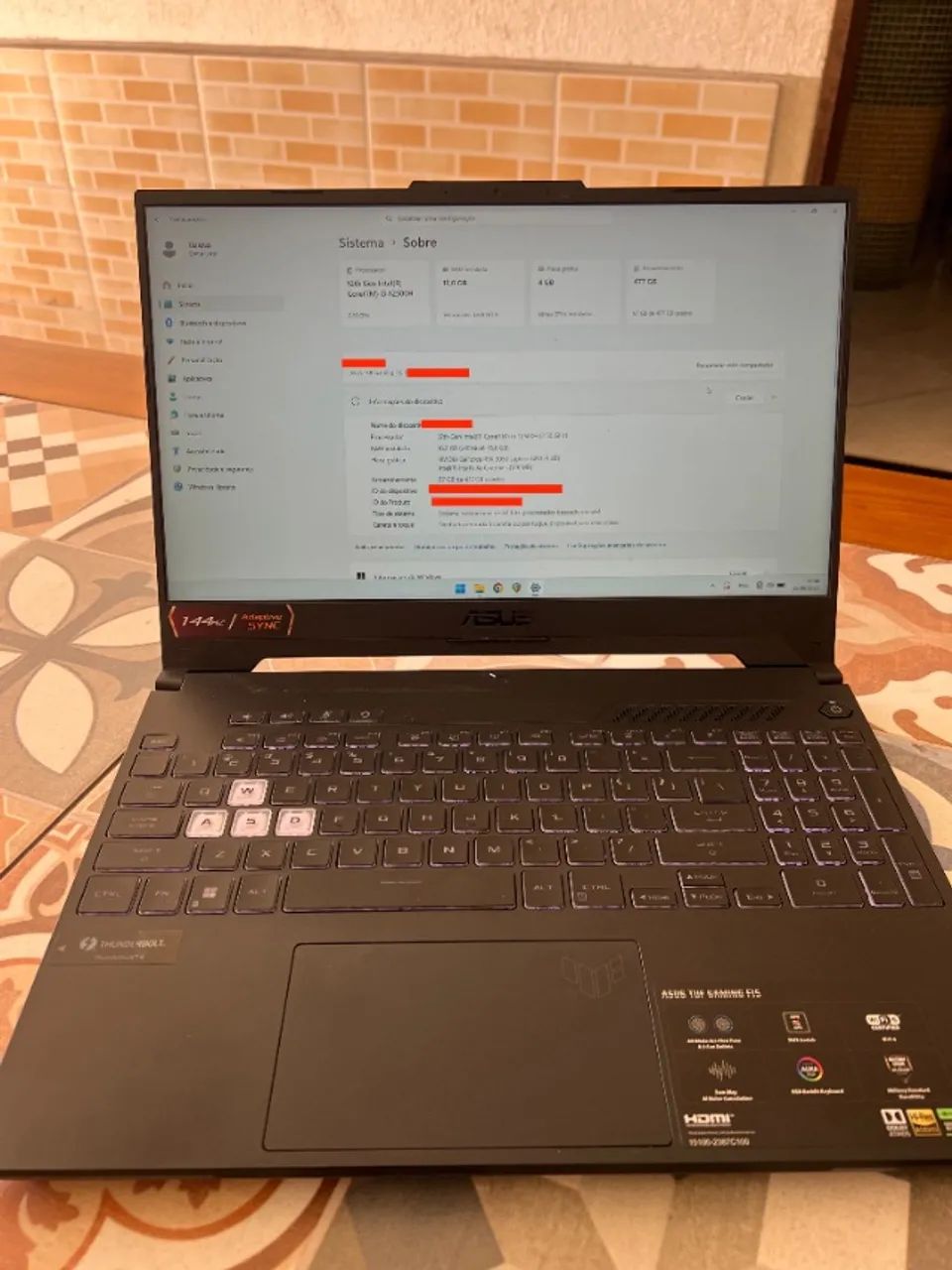 Notebook ASUS TUF Gaming F15