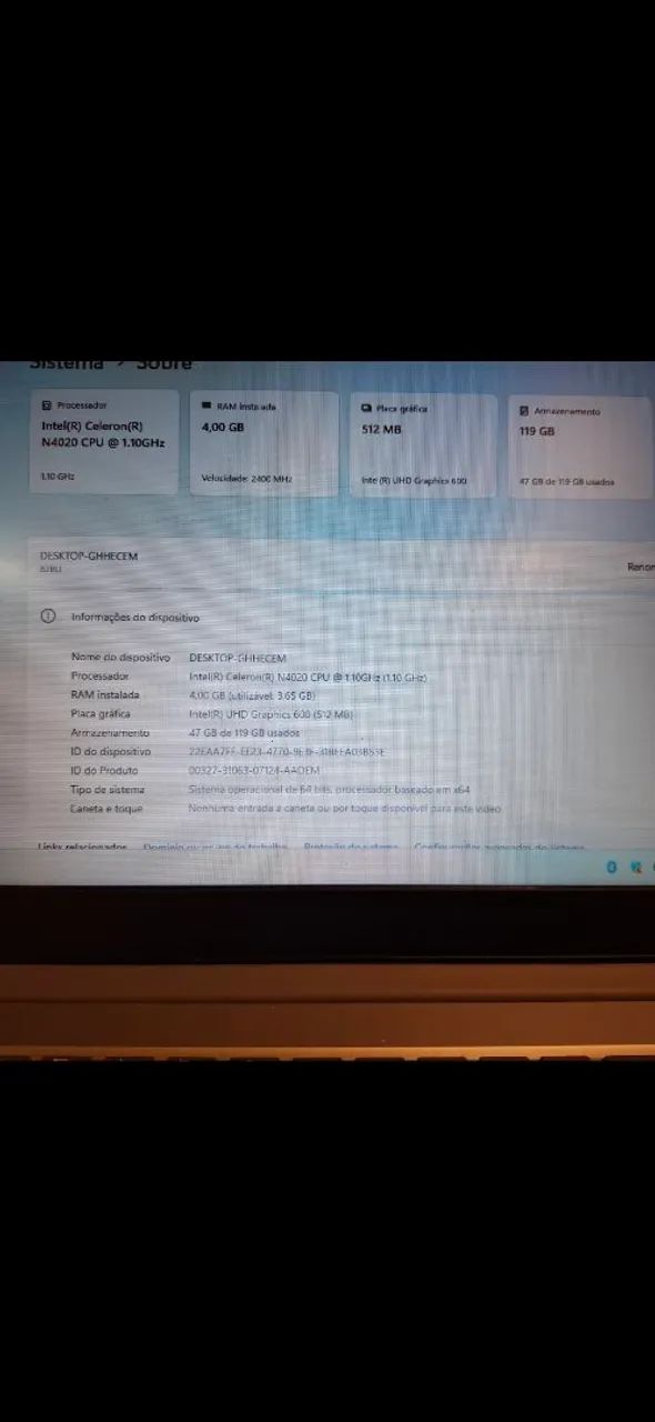 Notebook Celeron N4020 - Foto 4