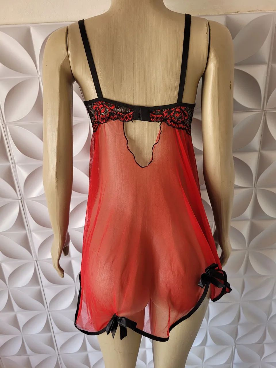 Camisola de tule e renda tamanho M - Foto 2