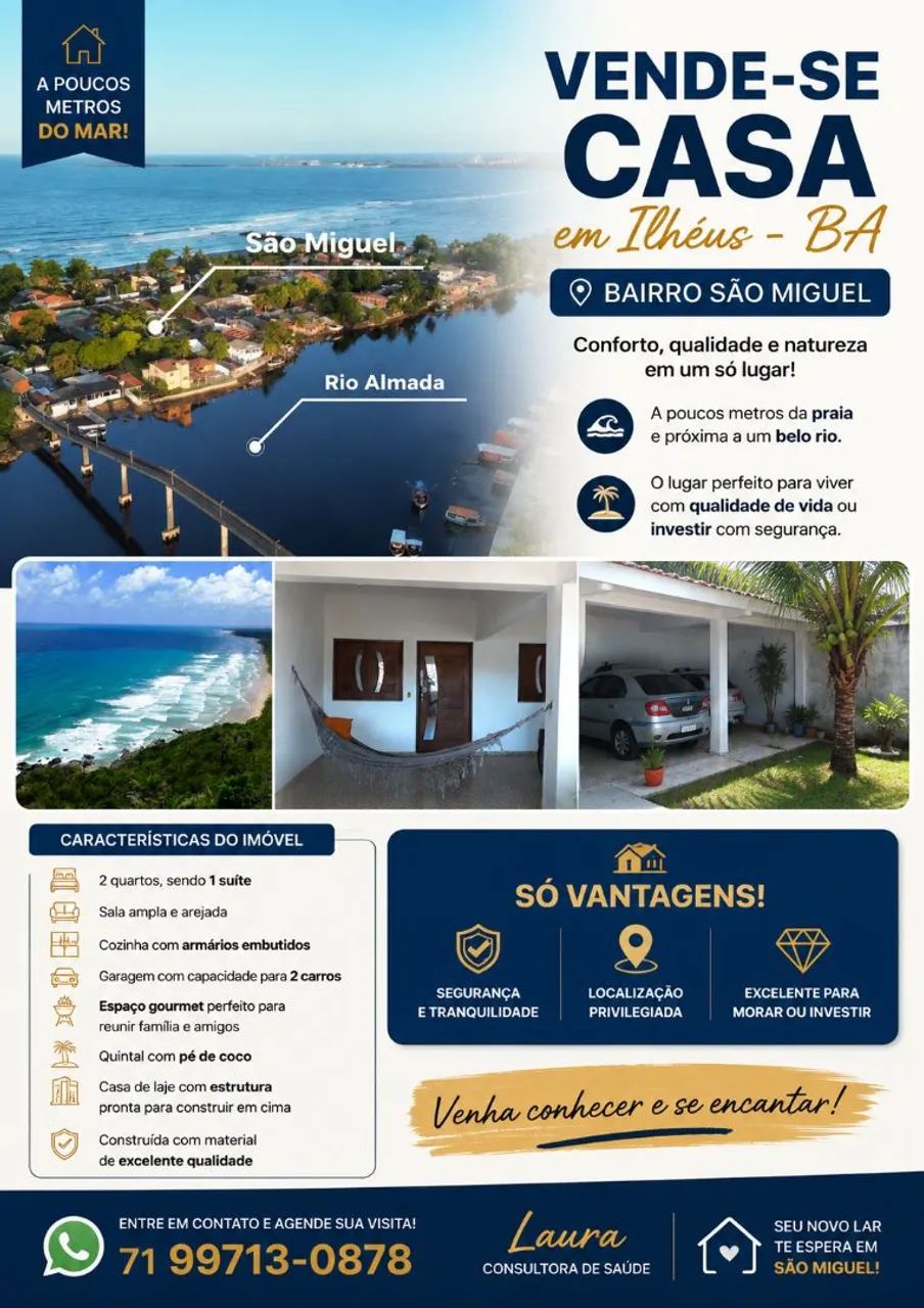 Vendo casa na praia.