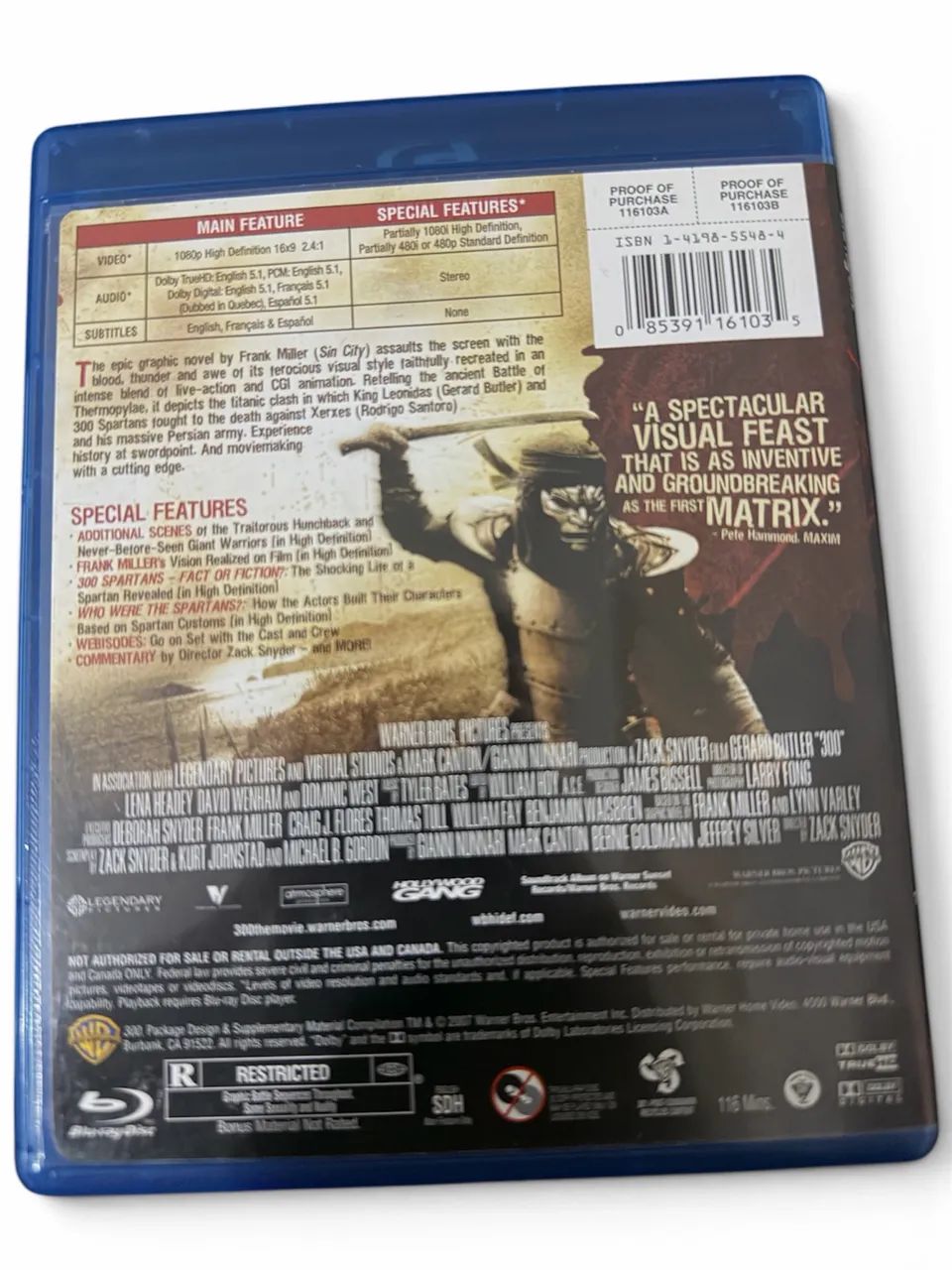 Blu-ray Filme 300 Original Importado  - Foto 2
