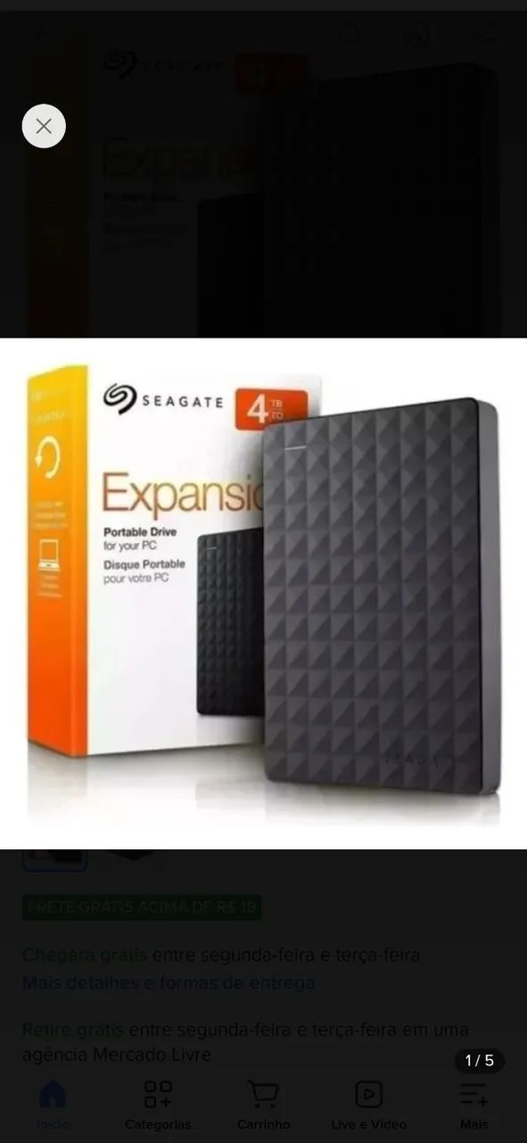 Hd Seagate 4tb pouco uso