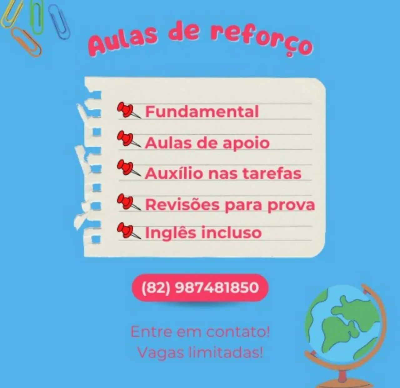 Aulas de reforço escolar/Ensino fundamental 