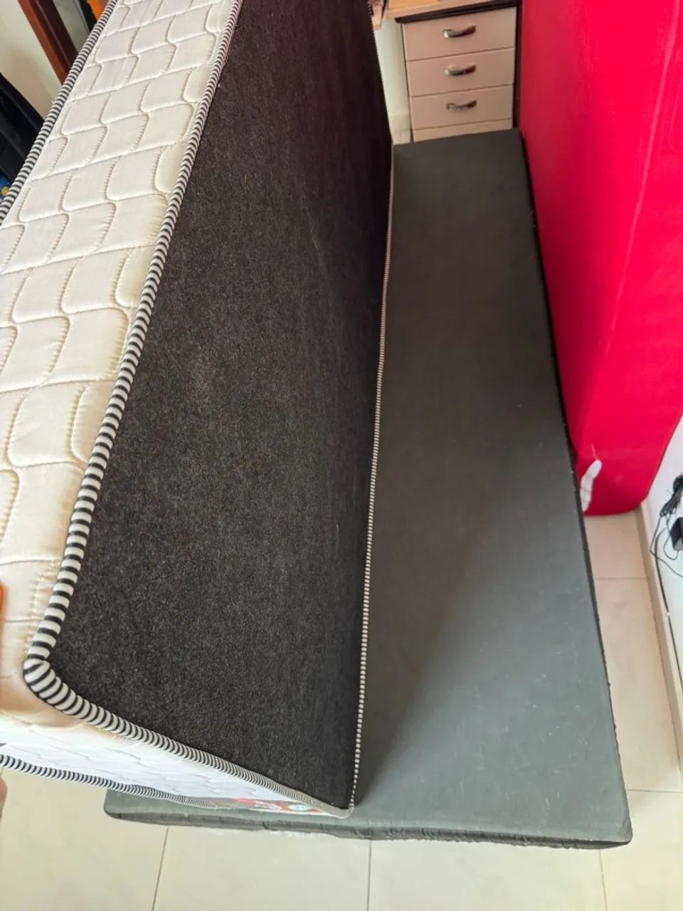 Cama Box de Solteiro Seminova - Base + Colchão - Foto 4