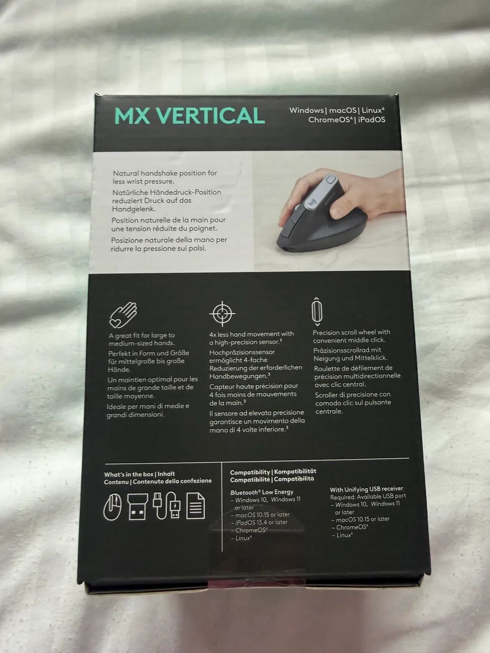 Mouse Logitech Mx vertical ergonômico  - Foto 3