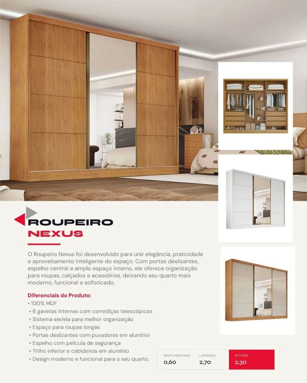 Guarda roupa Nexus 3 portas 