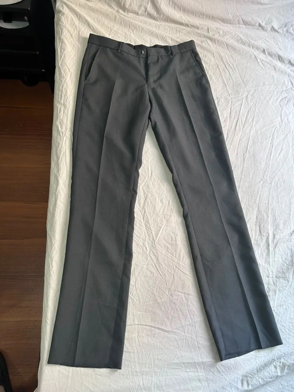 Calça social c&a slim chumbo/cinza 40