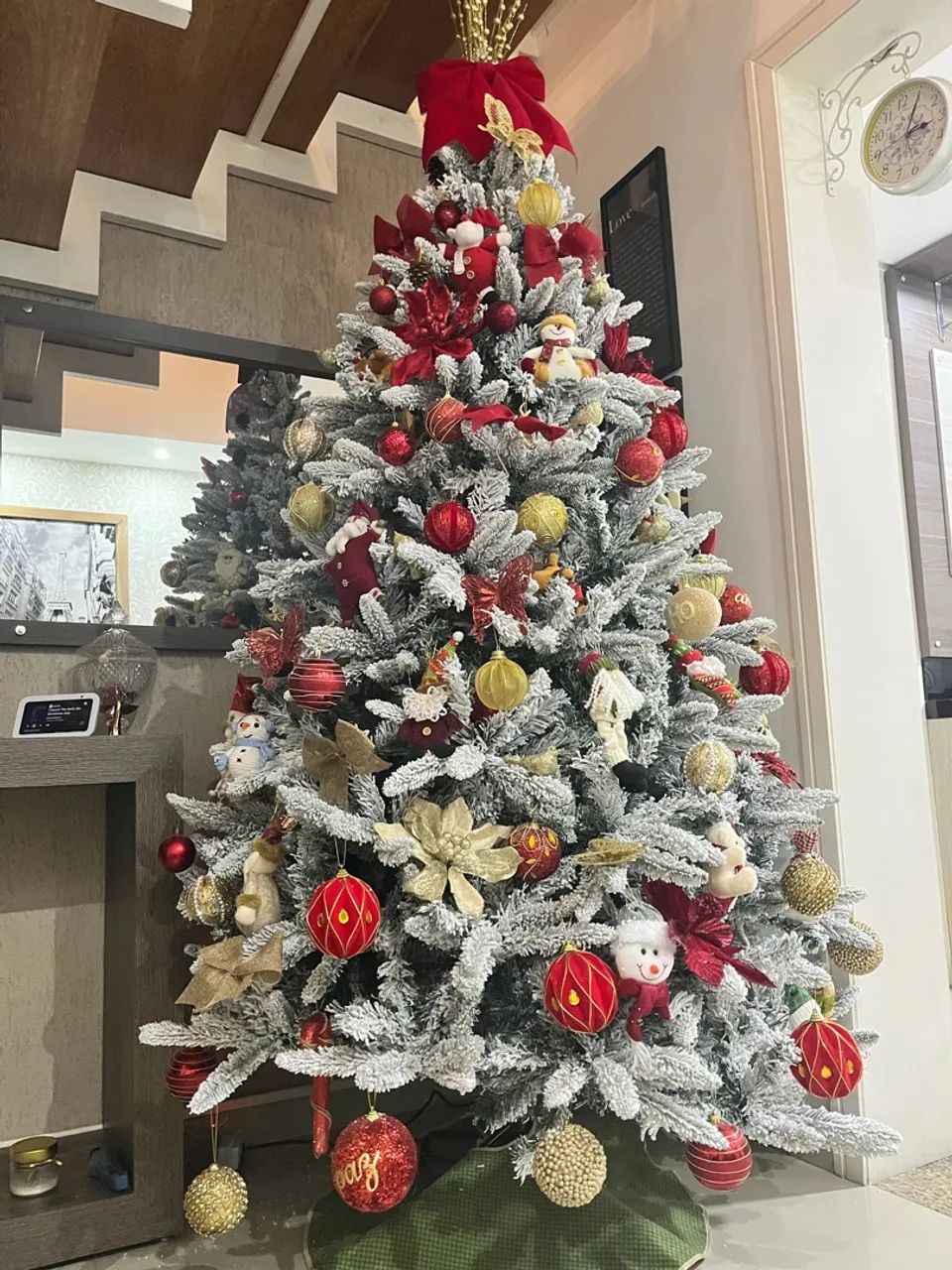 Árvore de Natal nevada