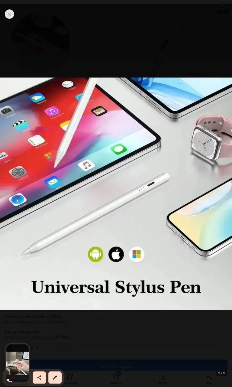 Caneta universal Stylus para IOS/Android/Windows  - Foto 4