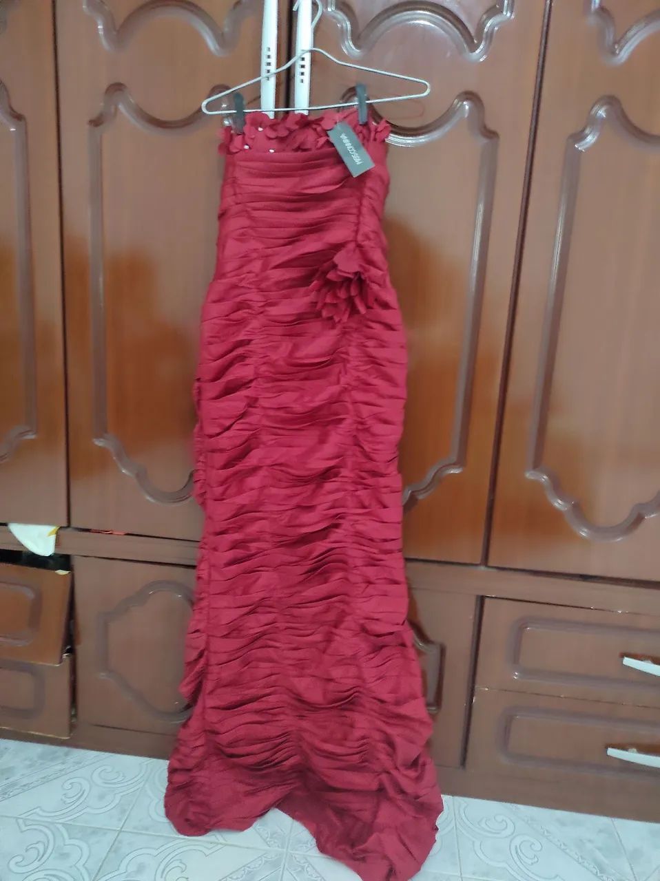 Vestido Longo Sereia Vermelho - Foto 3