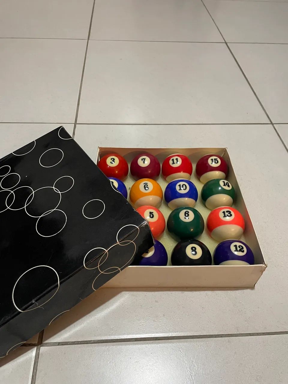 Conjunto de Bolas de Bilhar Com Faixa 54mm - Foto 2