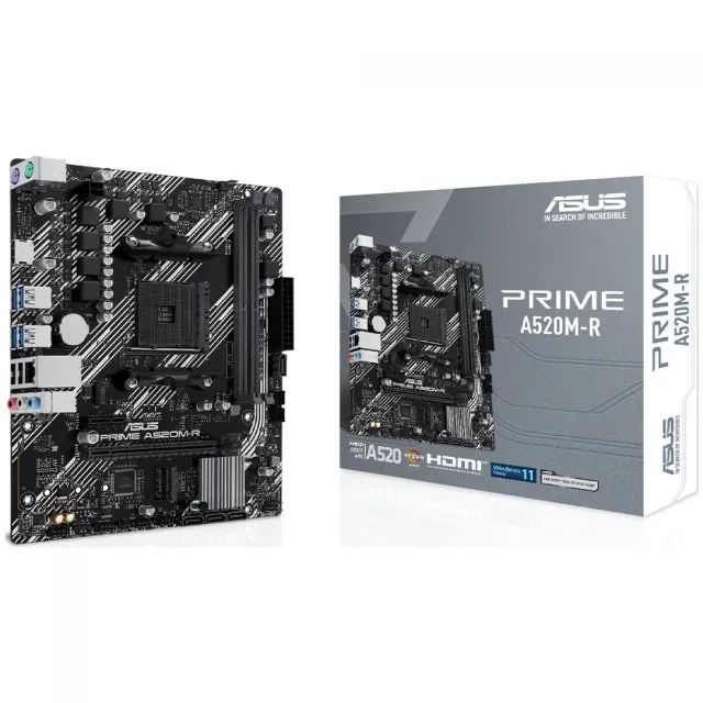 Placa Mãe AM4 A520 Asus Prime A520M-R DDR4 Micro-ATX