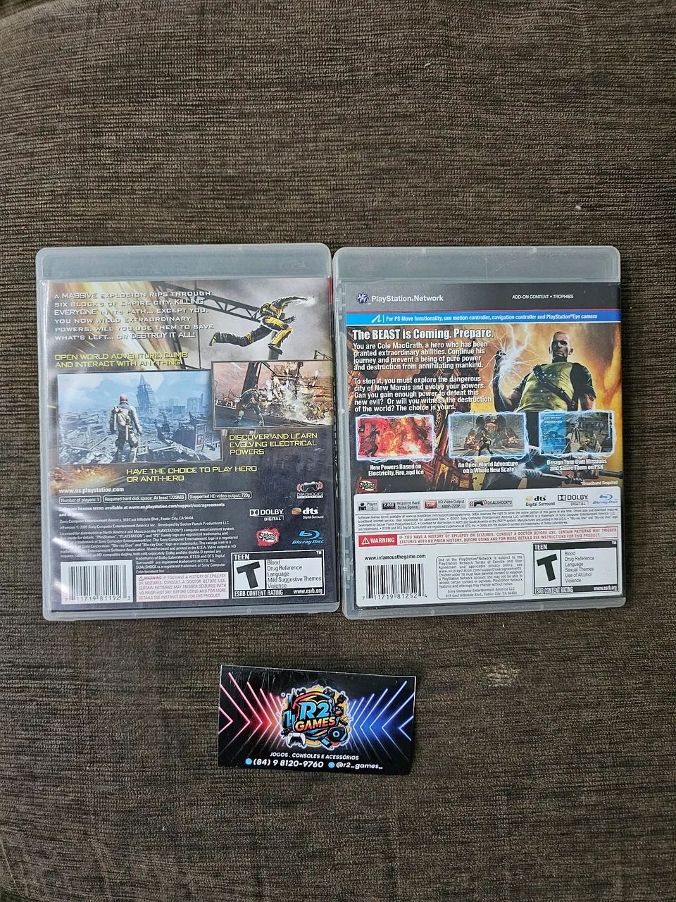 INFAMOUS (PS3) E INFAMOUS 2 (PS3) JOGO - Foto 2