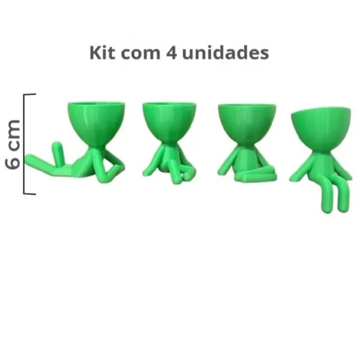 Kit 4 vasinhos da discórdia- suculentas/cactos  - Foto 5