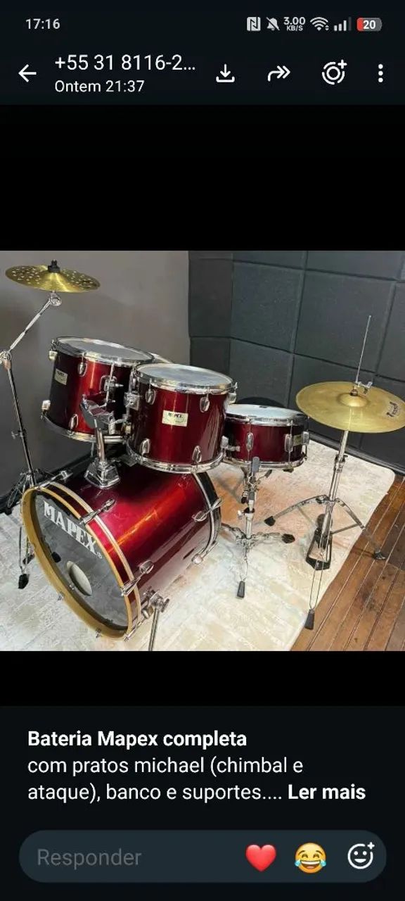 Bateria Mapex Vênus  - Foto 3