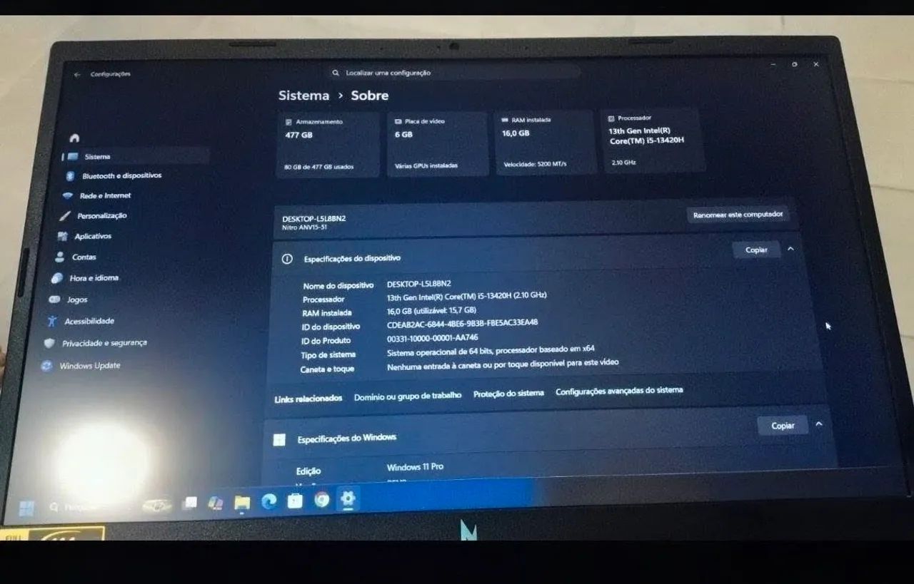 Notebook Acer Nitro V15 - Gamer - Foto 4