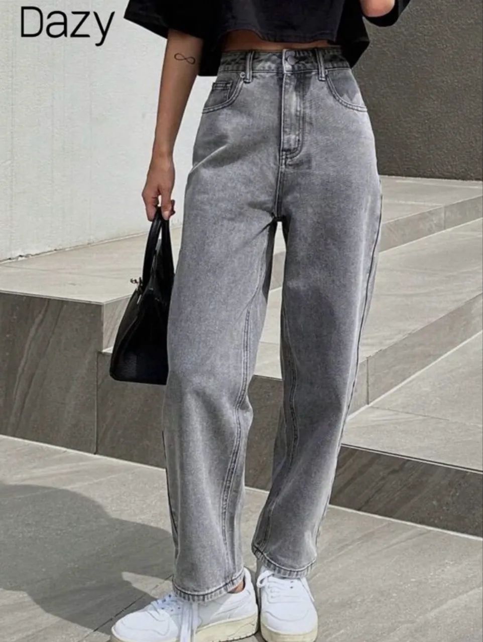 Calça jeans | Dazy Shein | Cinza | M | Nunca Usada - Foto 3
