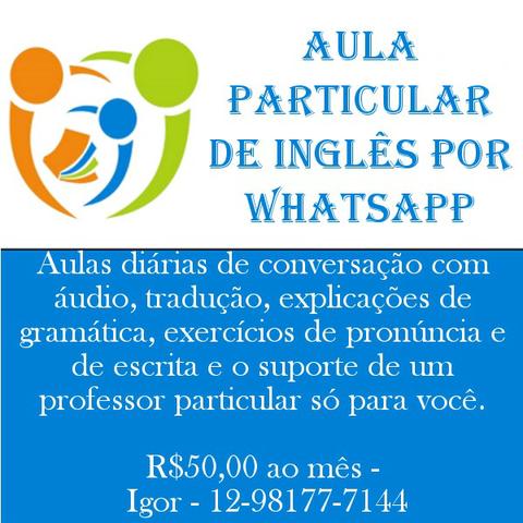 Aula Particular de Inglês Diária por Whatsapp