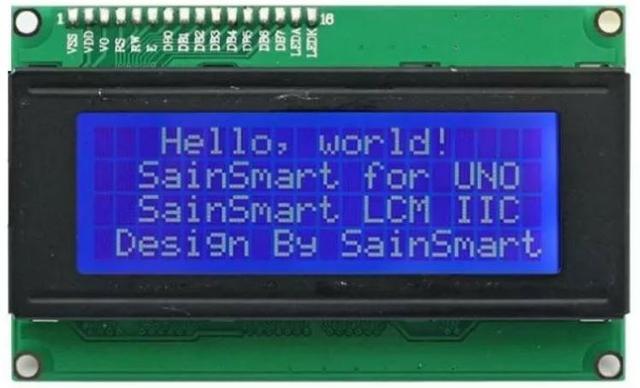 COD-AM249 Display Lcd 20x04 Alfanumérico Serial I2c Azul 2004 20x4 Arduino Automação R