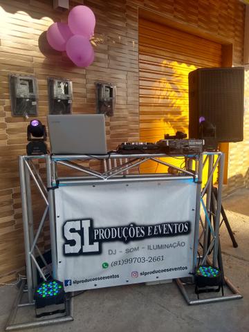 Dj - som - iluminação - confraternização - aniversário