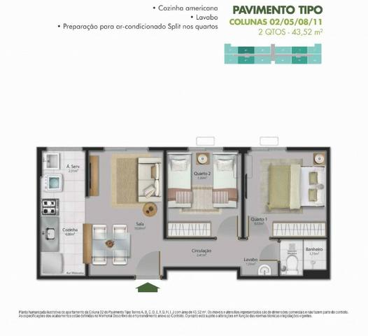 JQ -Apartamento 2 quartos com quintal-Minha casa minha vida. Serra - Foto 4