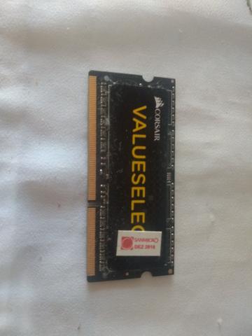 Memória ram notebook corsair ddr3 1600ghz