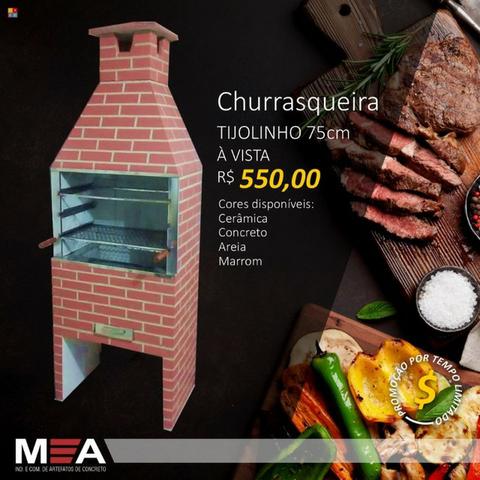 Churrasqueira estampada tijolinho pintada de 65 e 75 cm de largura - Foto 4