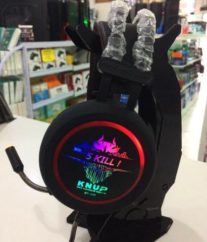 Fone De Ouvido Headset Game Usb Microfone Knup Kp-401 Novo - Foto 5