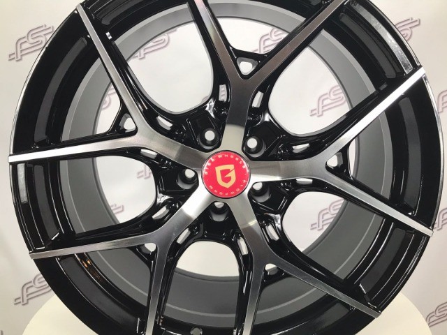 Rodas Gisa Wheels YA9550 Preto Diamantado 5x112 - 20x9,5 aro 20 tala 9,5 - Foto 3