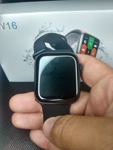 Relógio inteligente smartwatch hw16 preto com brinde recebe notificação faz ligação - Foto 3