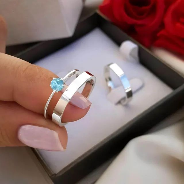 PAR DE ALIANÇAS COMPROMISSO 