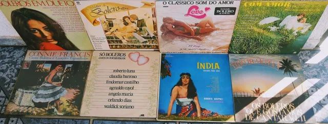 Lps - Boleros - lote com 8 discos de vinil