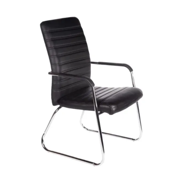 Poltrona Executiva Interlocutor ATREUS Estofada Cor Preto Conforto Ergonômico 32882