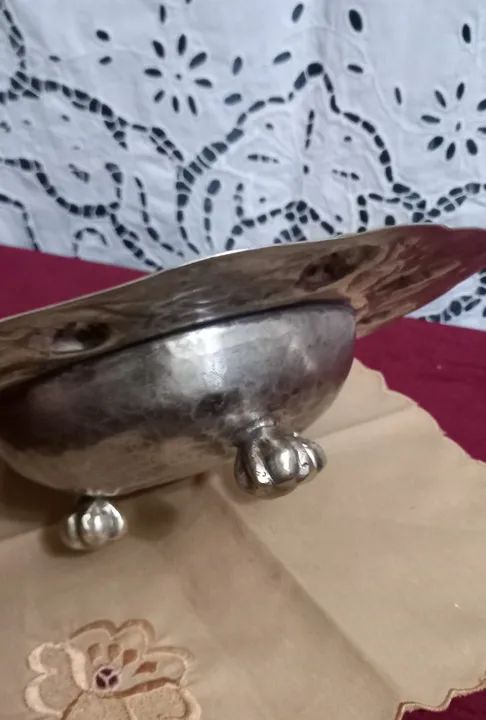 Antiga Fruteira De Metal Boliviano - Foto 3