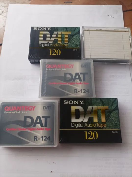 Lotes de fitas DAT - Sony e Quantegy