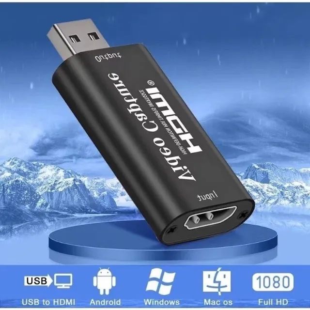 Adaptador Placa De Captura Hdmi Usb 4k E 1080p Pronta Entrega - Foto 2