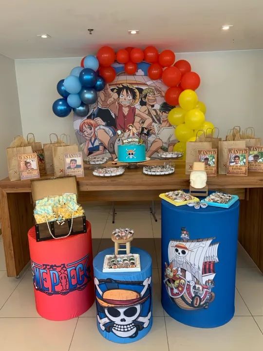Painel e capas de Festa One Piece - Foto 4