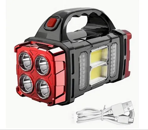 Lanterna LED Potente Recarregável USB Solar com 4 Leds z715