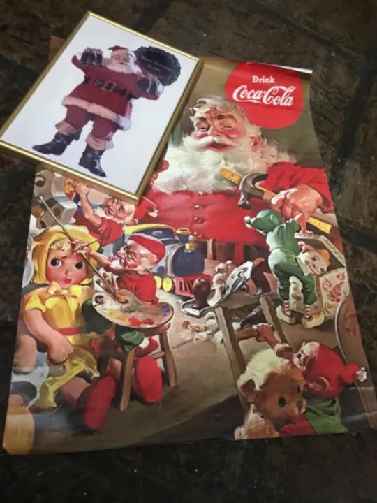 Coca-Cola - Quadro e Poster Vintage Papai Noel  - Foto 4