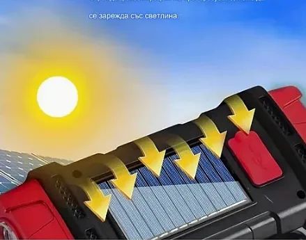Lanterna LED Potente Recarregável USB Solar com 4 Leds z715  - Foto 6