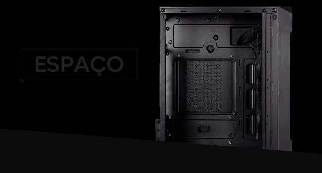 gabinete gamer ateral de vidro  com 2 fans  tgt-jsr-bkgf01- ultra