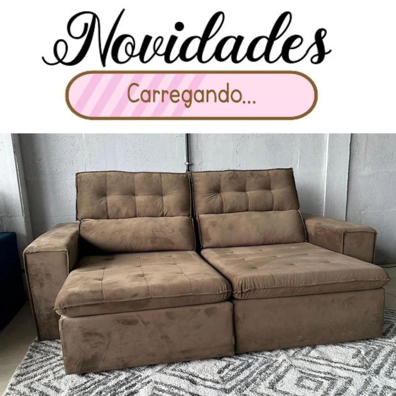 Novidade sofá retrátil Niterói 2,50m 5 lugares