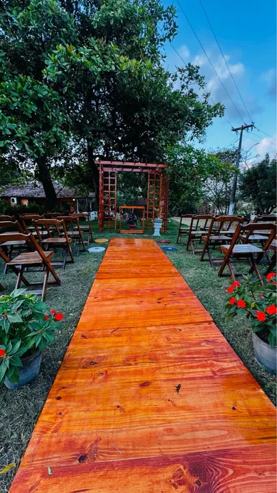 Estrutura rústica para casamento ou noivado