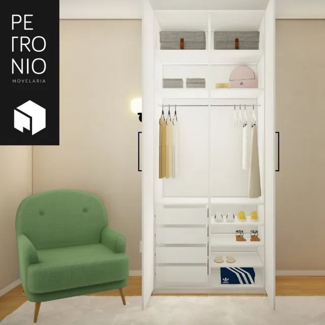 armario de mdf novo 100cm - Foto 3