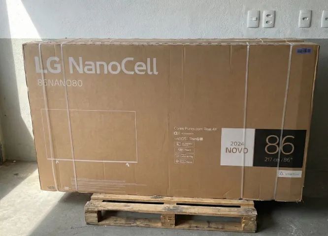 CAIXA LACRADA Smart TV LG 86 polegadas NanoCell NANO80 4K 86NANO80